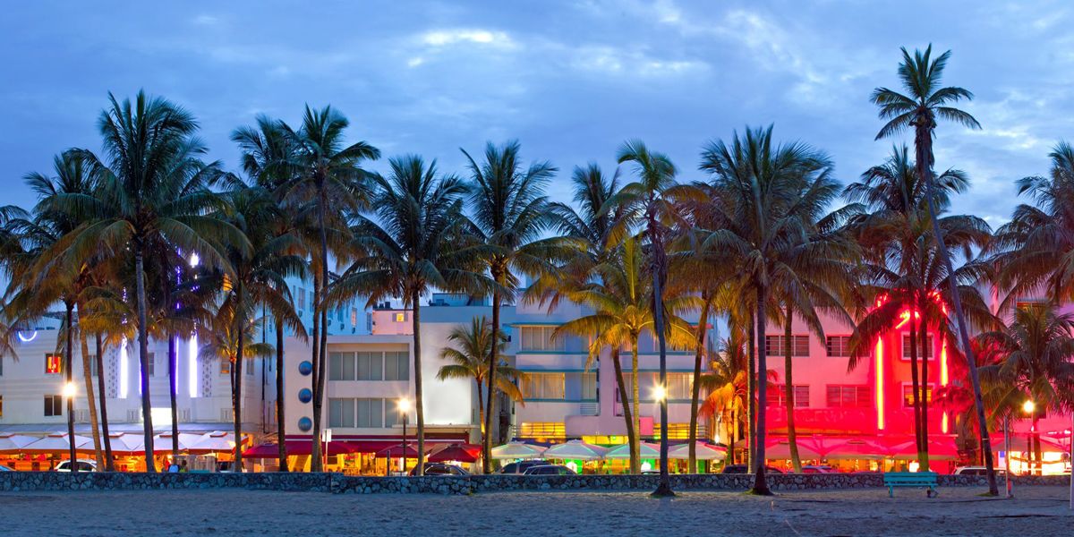 Neon Nightlife, South Beach, Miami, Florida без смс